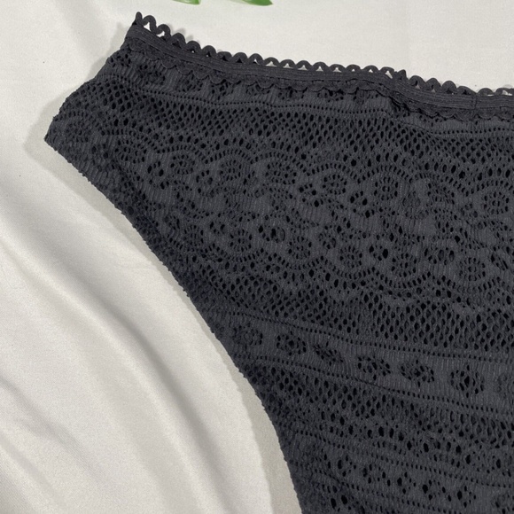 NEW Becca [ Large ] Color Play Lace-Up Hipster Bikini Bottoms in‎ Black - Picture 11 of 12